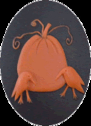 Kelmscott Pumpkin Crow  Needleminder by Kelmscott Designs